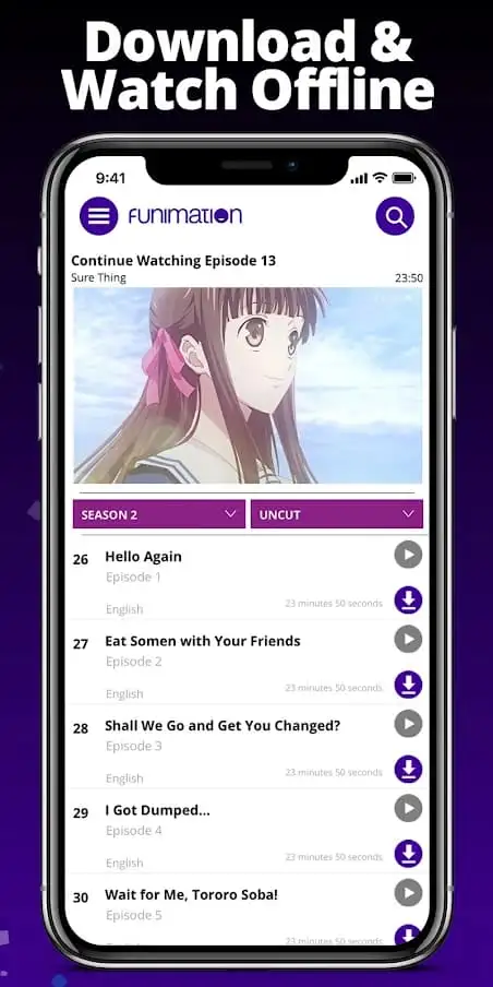 Funimation screenshot