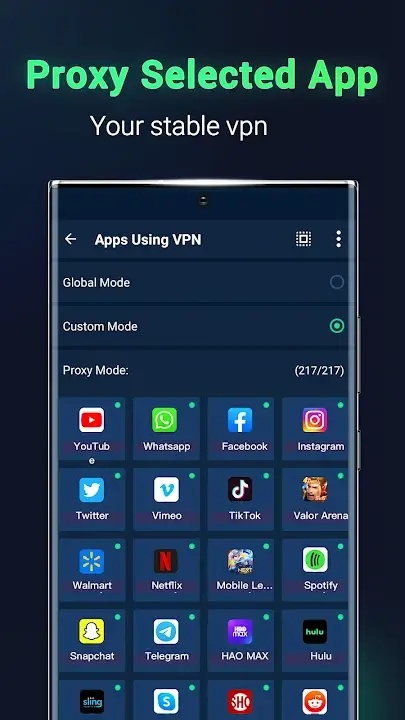 XY VPN screenshot