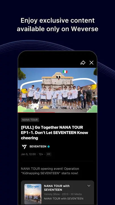 Weverse screenshot