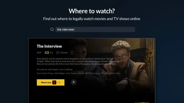 JustWatch screenshot