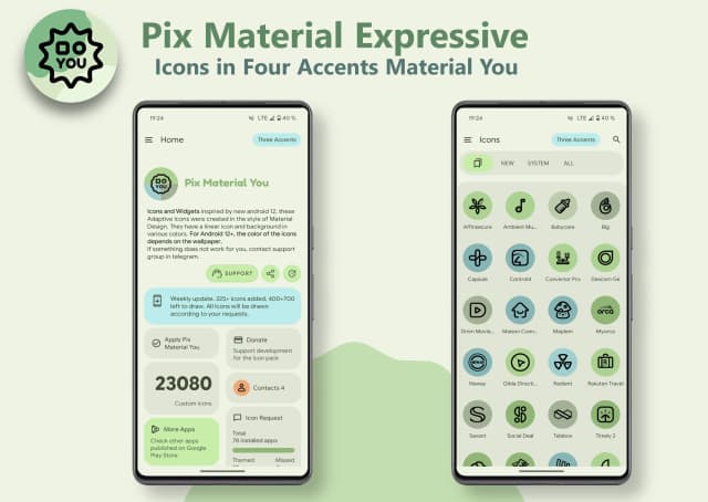 Pix Material You Icons screenshot