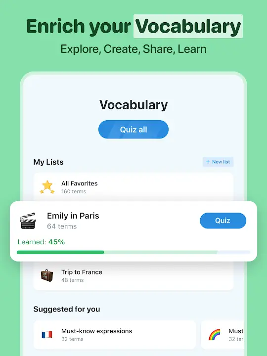 Reverso Translate and Learn screenshot