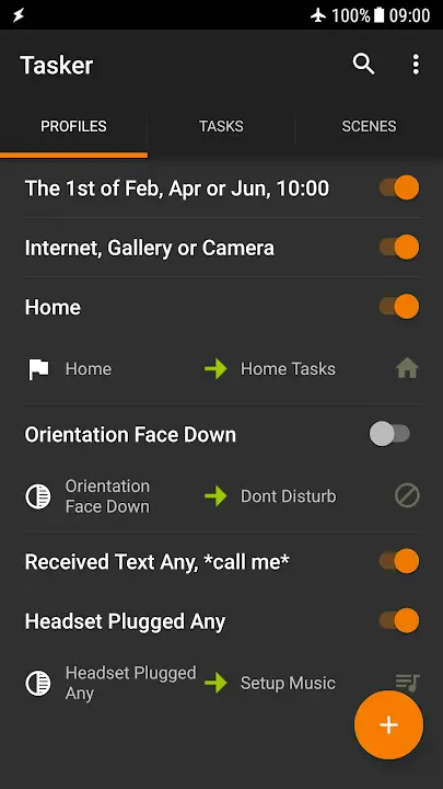Tasker screenshot