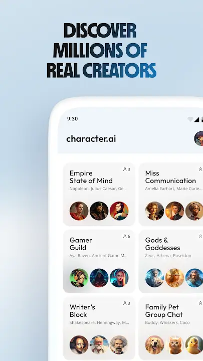 Character AI screenshot