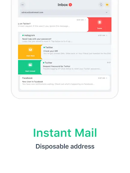 Temp Mail screenshot