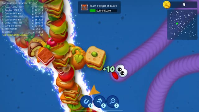 Worms Zone.io screenshot