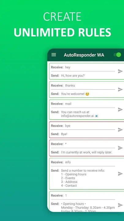 AutoResponder for WhatsApp screenshot