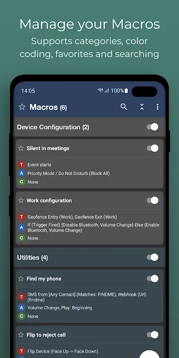 MacroDroid screenshot