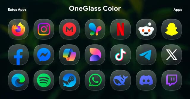 OneGlass 8 Color Icon Pack screenshot