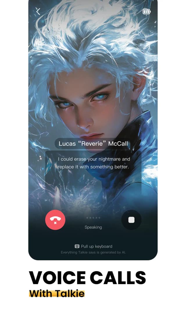 Talkie AI screenshot