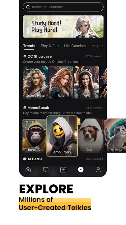 Talkie AI screenshot