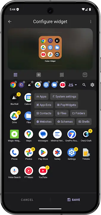 Folder Widget screenshot