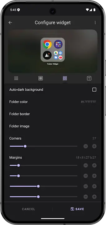 Folder Widget screenshot