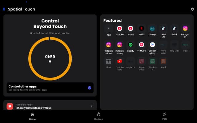 Spatial Touch screenshot